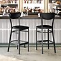 Flash Furniture Wright Transitional Vinyl and Steel Boomerang Back Commercial Barstool, Black, 2-Pieces/Pack (2XUDG6V6BKVBK)~#|#~sp264513626_sc7
