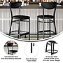 Flash Furniture Wright Transitional Vinyl and Steel Boomerang Back Commercial Barstool, Black, 2-Pieces/Pack (2XUDG6V6BKVBK)~#|#~sp264513627_sc7