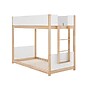 Flash Furniture Dallas Convertible Bunk Bed with Ladder, Twin Over Twin, White/Natural (MG090030TTBWHN)~#|#~sp264514721_sc7