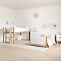Flash Furniture Dallas Convertible Bunk Bed with Ladder, Twin Over Twin, White/Natural (MG090030TTBWHN)~#|#~sp264514723_sc7