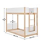 Flash Furniture Dallas Convertible Bunk Bed with Ladder, Twin Over Twin, White/Natural (MG090030TTBWHN)~#|#~sp264514725_sc7