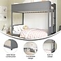 Flash Furniture Dallas Convertible Bunk Bed with Ladder, Twin Over Twin, Gray (MG090030TTBGY)~#|#~sp264514738_sc7
