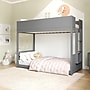 Flash Furniture Dallas Convertible Bunk Bed with Ladder, Twin Over Twin, Gray (MG090030TTBGY)~#|#~sp264514742_sc7