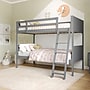 Flash Furniture Dallas Convertible Bunk Bed with Ladder, Twin Over Twin, Gray (MG090031TTBGY)~#|#~sp264514756_sc7