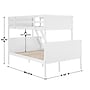 Flash Furniture Dallas Convertible Bunk Bed with Ladder, Twin Over Full, White (MG090031TFBWH)~#|#~sp264514773_sc7