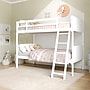 Flash Furniture Dallas Convertible Bunk Bed with Ladder, Twin Over Twin, White (MG090031TTBWH)~#|#~sp264514805_sc7