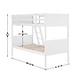 Flash Furniture Dallas Convertible Bunk Bed with Ladder, Twin Over Twin, White (MG090031TTBWH)~#|#~sp264514809_sc7
