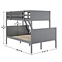 Flash Furniture Dallas Convertible Bunk Bed with Ladder, Twin Over Full, Gray (MG090031TFBGY)~#|#~sp264514964_sc7