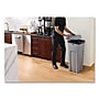 Rubbermaid Commercial Plastic Universal Square Trash Can with Swing Lid, 23 Gallon, Gray (2143862)~#|#~sp264515010_sc7