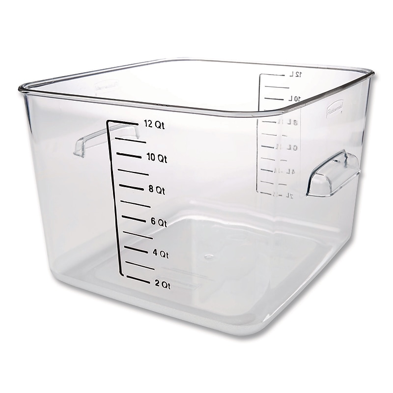 Rubbermaid Commercial Square Storage Containers, 12 qt. (FG631200CLR) image 1