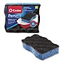 O-Cedar Scrunge Heavy Duty Sponge, Black/Blue, 2/Pack, 8 Packs/Carton (148377)~#|#~sp264721127_sc7