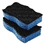 O-Cedar Scrunge Heavy Duty Sponge, Black/Blue, 2/Pack, 8 Packs/Carton (148377)~#|#~sp264721128_sc7