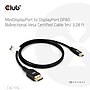 Club 3D Bi-Directional 3.28' DisplayPort to Mini DisplayPort Cable, Male, Black (CAC-1116)~#|#~sp264890977_sc7