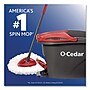 O-Cedar EZWring Microfiber Twist Spin Mop System with Bucket, Red/Gray (148473EA)~#|#~sp265483821_sc7