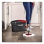 O-Cedar EZWring Microfiber Twist Spin Mop System with Bucket, Red/Gray (148473EA)~#|#~sp265483822_sc7