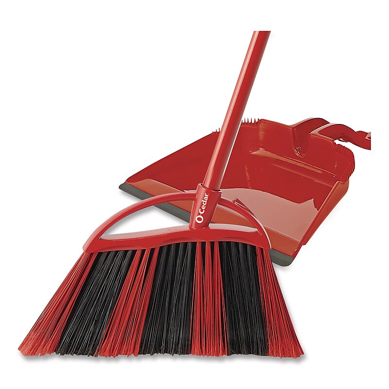 O-Cedar PowerCorner One Sweep LG Angled Broom & Step-On Dustpan, Multicolored (172134EA) image 1