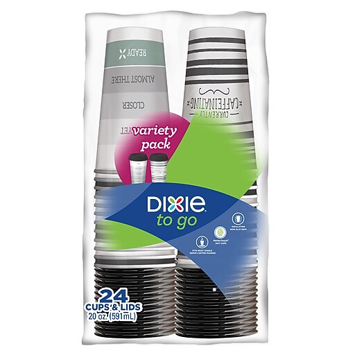 dixie hot beverage cups with lids 20 oz 20 ct