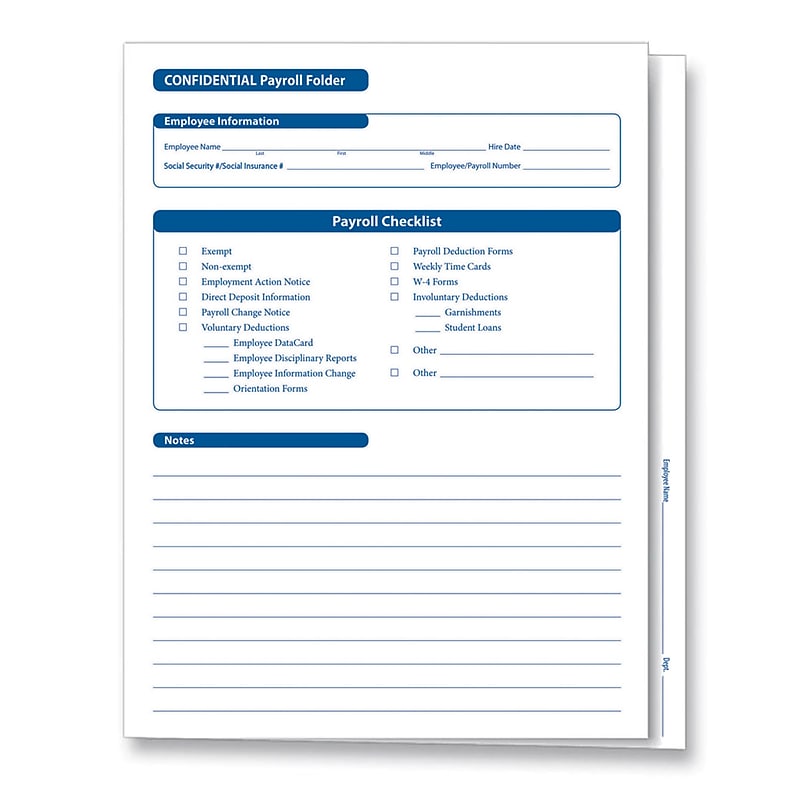 ComplyRight™ Confidential Employee Payroll Records Folder, Pack of 25 (A2317) image 1