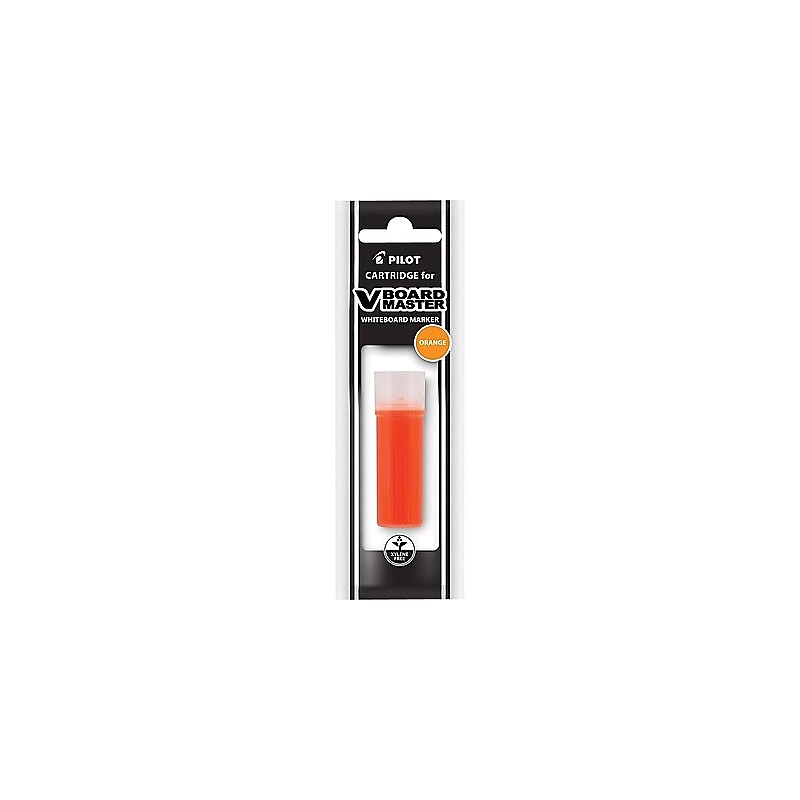 Pilot V Board Master Dry Erase Marker Refills, Orange Ink, Cartridge, 12/Pk (45926) image 1