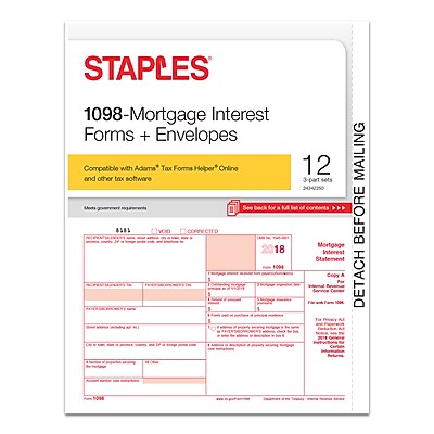 Mortgage interest deduction 1098