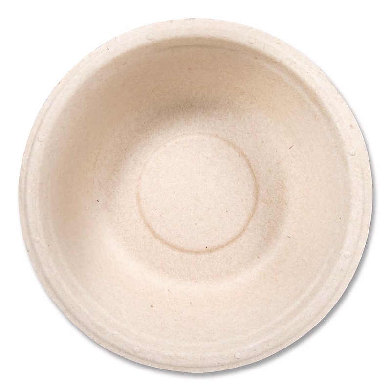 Dart Compostable Fiber Bowl, 12 oz., Natural, 1000/Carton (12FBRB) image 1
