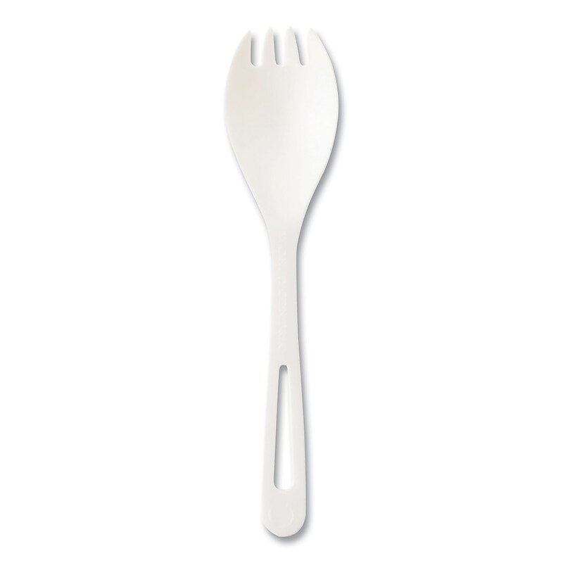 World Centric Plastic Sporks, Medium-Weight, White, 1000 Pieces/Carton (RK-PS-B) image 1