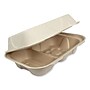 World Centric Plant-Based Fiber 2-Compartment Hinged Hoagie Box Carryout Container, Natural, 500/Carton (TO-SC-U34D-LFP)~#|#~sp269526394_sc7