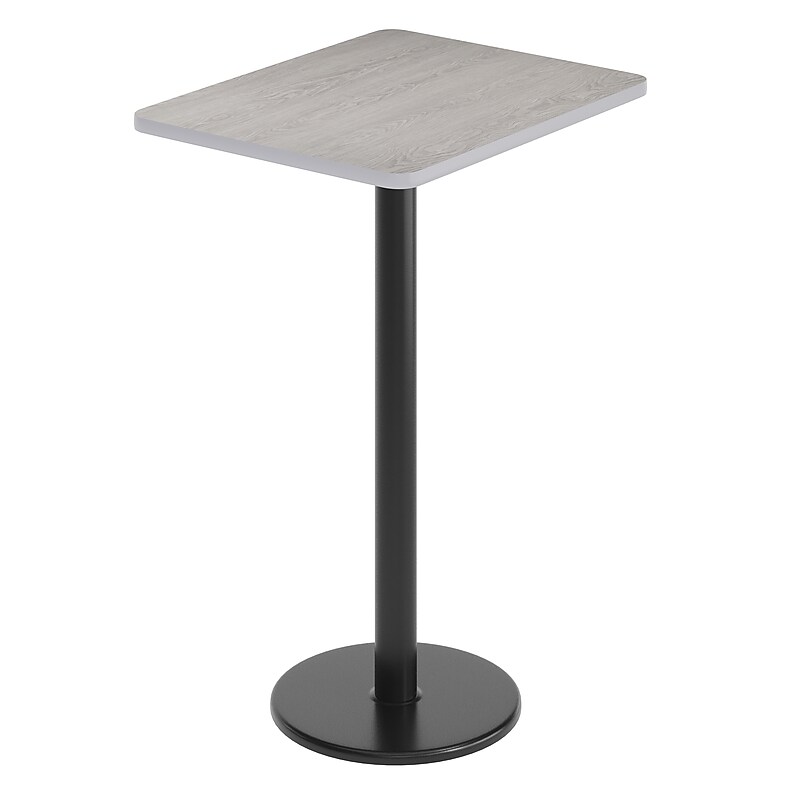 Flash Furniture Stiles Laminate Dining Table with Round Base, 30"D x 24"W, Gray (XUGY2430TR18B) image 1