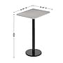 Flash Furniture Stiles Laminate Dining Table with Round Base, 30"D x 24"W, Gray (XUGY2430TR18B)~#|#~sp270000700_sc7
