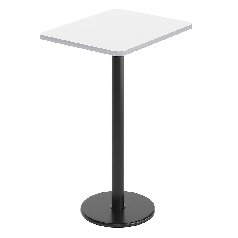 Flash Furniture Stiles Laminate Dining Table with Round Base, 30"D x 24"W, White (XUWH2430TR18B) image 1