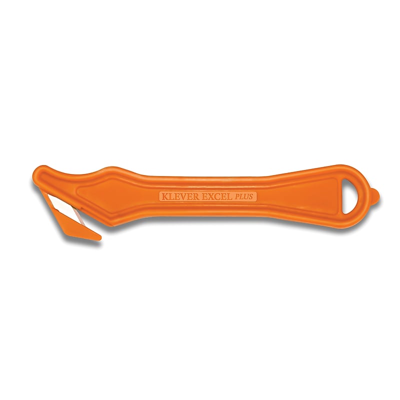 Klever Innovations 7" Safety Cutter, Orange, 10/Pack (PLS-400-30G) image 1