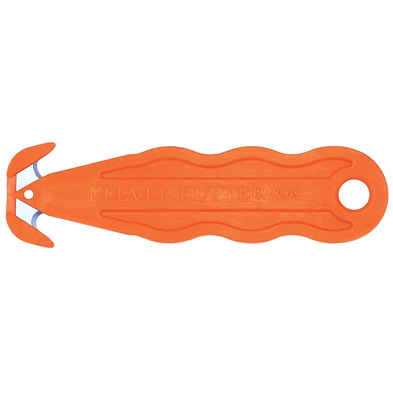 Klever Kutter PLUS, 5-1/4" Safety Cutter, Orange, 10/Pack (PLS-100G) image 1