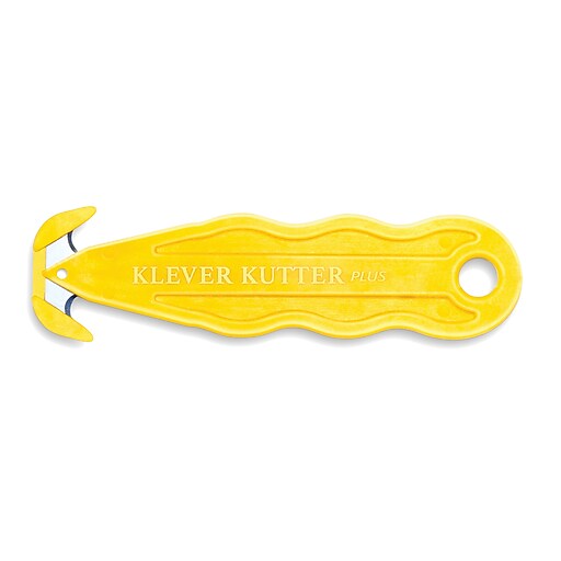 Klever Kutter Kurve Blade Plus Safety Cutter, 5.75 Handle, Yellow, 10/Box