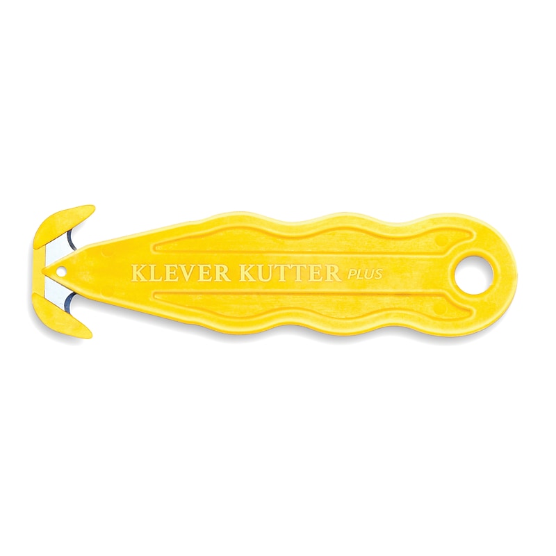 Klever Kutter PLUS, 5-1/4" Safety Cutter, Yellow, 10/Pack (PLS-100Y) image 1