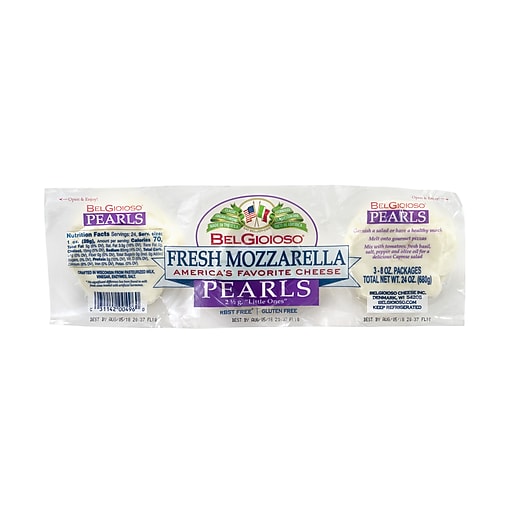 BelGioioso Fresh Mozzarella Cheese Pearls, 8 oz, 3 Count (90000136