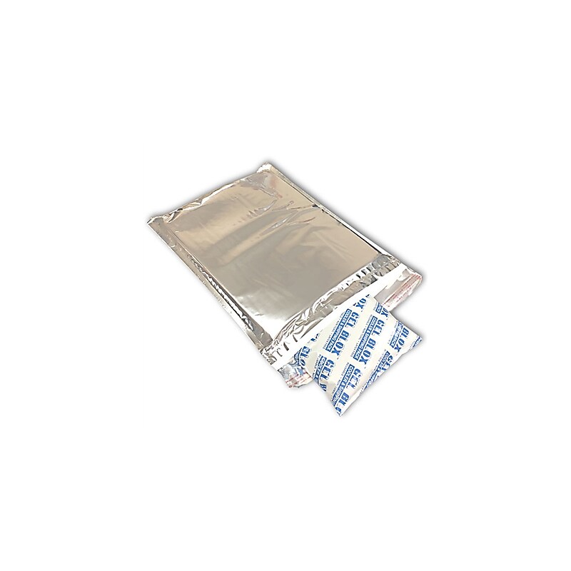 Nortech Labs Kodiak Pack Insulated Metalized Envelopes, 12" x 16", Silver, 25/Box (KP121625) image 1