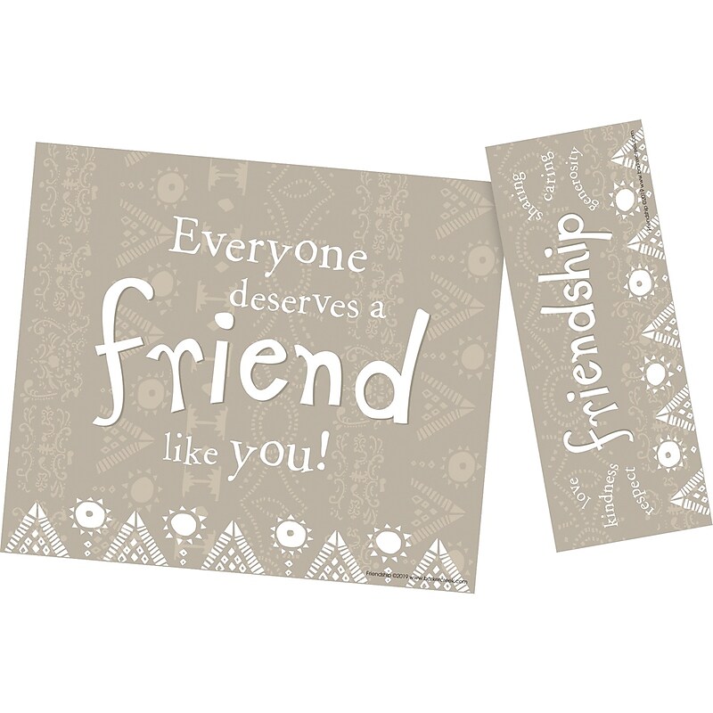 Barker Creek Friendship Awards & Bookmarks Set, 8.5" x 5.5”, Multicolored, 30/Pack (BC434) image 1