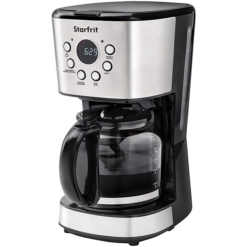 Starfrit 12-Cups Automatic Drip Coffee Maker, Gray (SRFT024001) image 1
