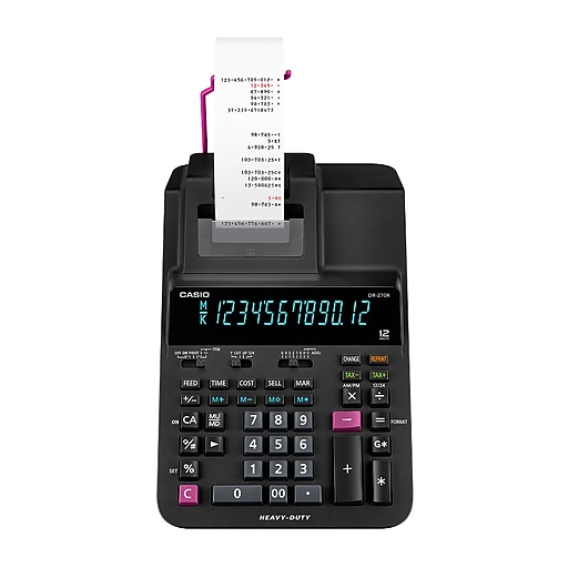 Casio 12Digit Heavy Duty Printing Calculator, Black (DR270RBK) at Staples
