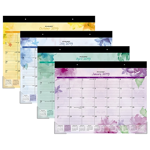 ATAGLANCE® Beautiful Day Desk Pad Calendar, 12 Months, January Start