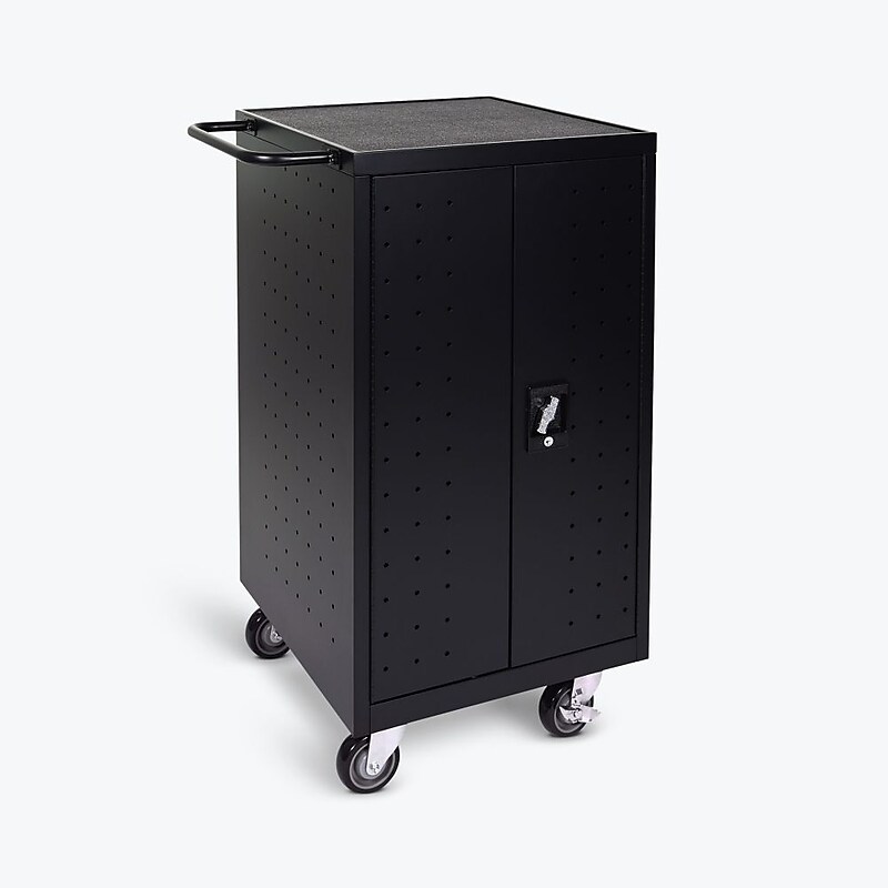 Luxor 18 Laptop Chromebook Charging Cart, Black (LLTP18-B) image 1