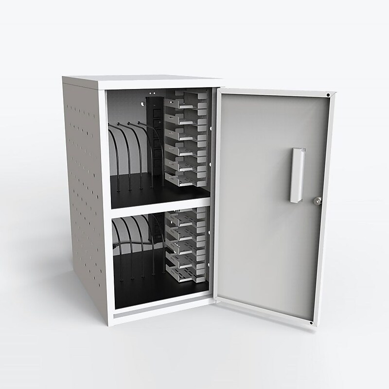 Luxor 12 Tablet Vertical Wall Charging Box, Gray (LLTMWV12-G) image 1