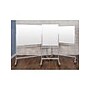 Luxor Double Sided Mobile Magnetic Glass Marker Board, Aluminum, 48x36 (MMGB4836)~#|#~sp27405601_sc7
