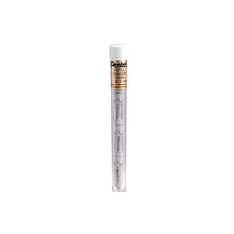 Pentel Mechanical Pencil Refills Eraser, White, 4/Pack (PEN-Z2-1N) image 1