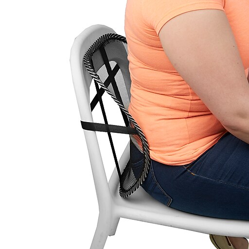 Mind Reader Mesh Lumbar Support Adjustable Breathable Cushion, Fits All