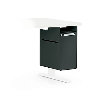 Allsteel Radii Undermount File Cabinet, Letter/Legal Size, Lockable, Flint (AUFH15N001)