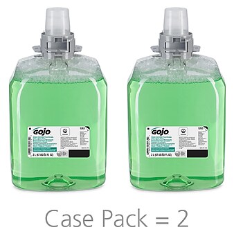 GOJO Green Certified Foaming Soap Refill, Cucumber Melon, 67.6 oz., 2/Carton (5263-02)