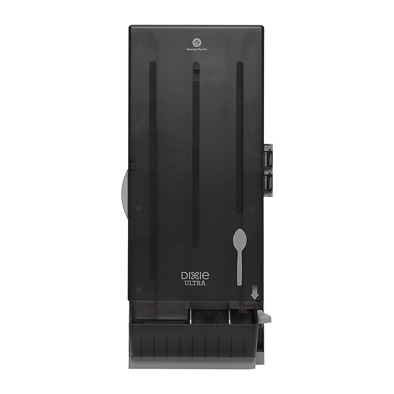 SmartStock Dixie Series-O Plastic Dispenser, Medium-Weight, Translucent Black (SSSD120) image 1