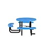 Flash Furniture Creekside Outdoor Picnic Table, 46" Round, Wheelchair Accessible, Blue (SLFEMR46AH60LBL)~#|#~sp278278518_sc7