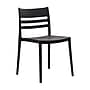 Flash Furniture Bridgeport Stacking Patio Chair, Slatted Backrest in Black (DHF317APPBLK)~#|#~sp278278519_sc7